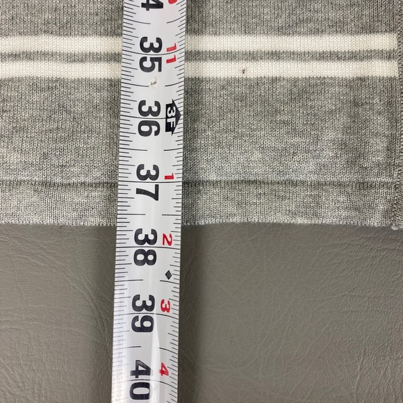 Isaac Mizrahi LIVE! Cardigan Duster Women's Plus Size 1X Gray White Striped NEW - Picture 9 of 11